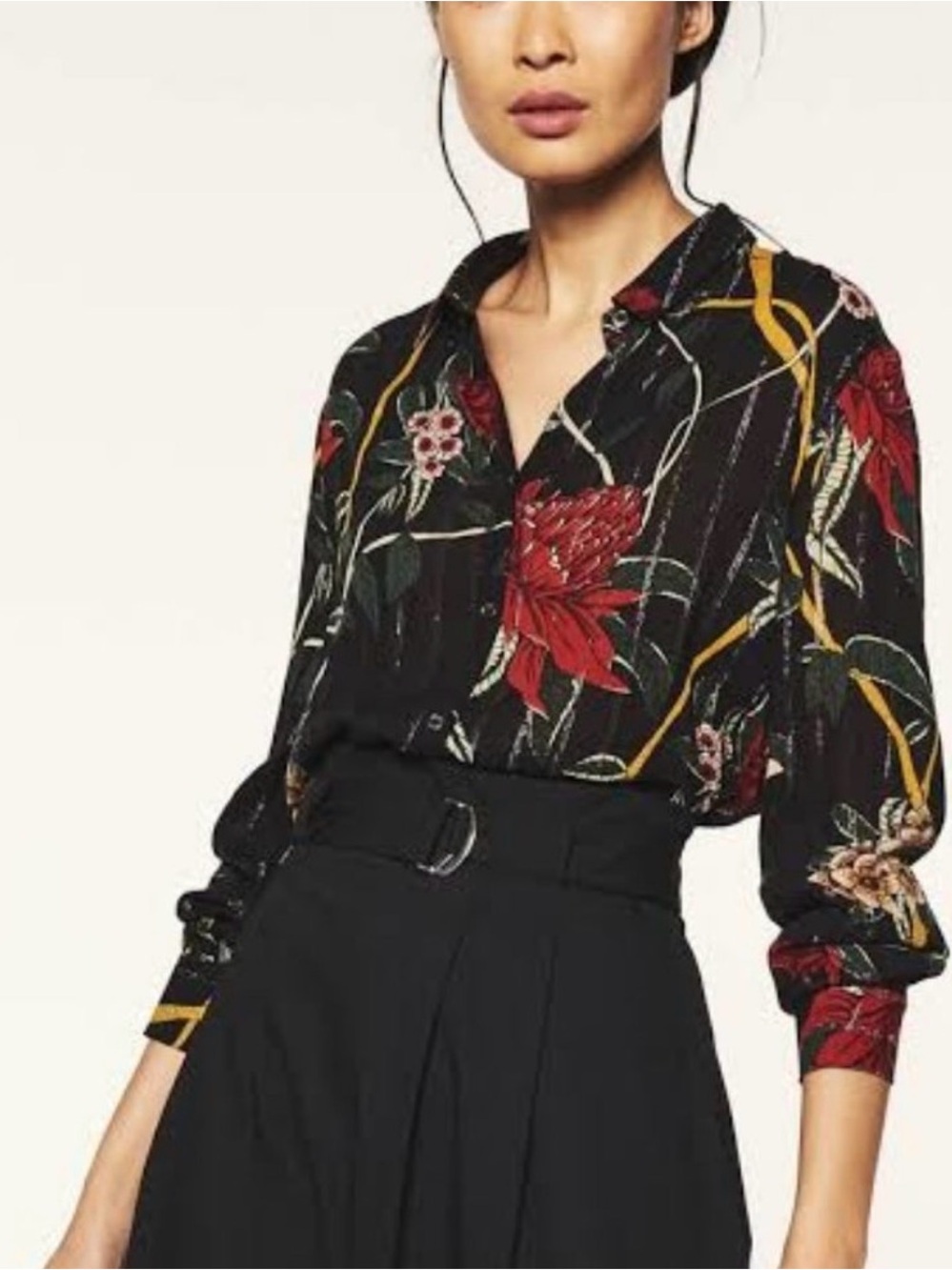 ba&sh Paulin metallic blouse XS